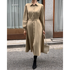 批发韩国chic 复古气质斗篷拼接式系带<b class='q'>泡泡袖</b>收腰<b class='q'>连衣裙</b>