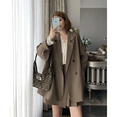 批发高级质感西装女<b class='q'>春</b>秋季新款韩版气质宽松小西服风衣外套