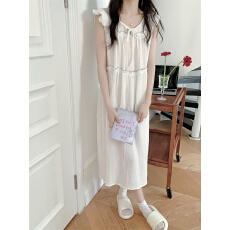 实拍实价 韩系简约舒适睡衣套装休闲宽松睡裙家居服