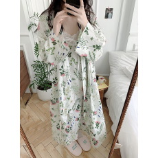 批发实拍实价 2026早春小众设计感吊带睡袍女<b class='q'>纯棉</b>浴袍<b class='q'>睡衣</b>家居服<b class='q'>睡衣</b>