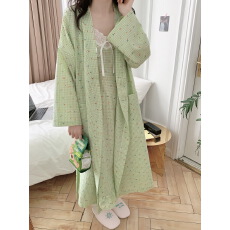 批发实拍实价 2026早春彩色碎花格子吊带睡袍女浴袍睡衣家居服睡衣