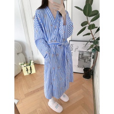 批发实拍实价 2026春季新款睡袍女度假风大码长款可外穿ins睡衣家居服