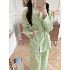 批发实拍实价 2026春季新款长袖长裤<b class='q'>格子</b>苹果睡衣套装家居服