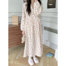 批发实拍实价 2026春季新款睡袍女宽松豹纹大码长款双层纱睡衣家居服