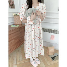 批发实拍实价 2026新款短袖长裙可爱家居服公主睡衣女可外穿送发圈