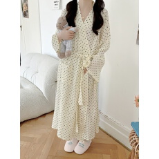 批发实拍实价  睡袍<b class='q'>春</b>季女款韩版新款爱心保暖浴袍睡衣家居服女士睡袍