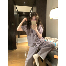 批发实拍实价 韩系小<b class='q'>碎花</b>简约舒适睡衣套装休闲花边家居服