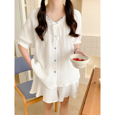 批发实拍实价 韩系简约舒适睡衣套装<b class='q'>休闲</b>宽松慵懒家居服