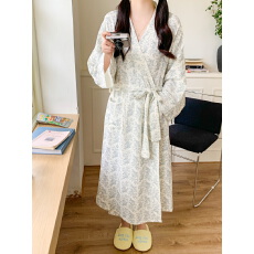 批发实拍实价韩系双层纱简约舒适睡衣休闲宽松睡袍慵懒家居服
