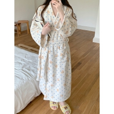 批发实拍实价 韩系毛绒卡通熊舒适睡衣休闲宽松慵懒<b class='q'>睡袍</b>家居服