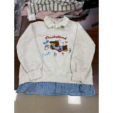 批发官图特价长袖t恤<b class='q'>卫衣</b>女设计感新款潮秋季假两件中长宽松POLO上衣