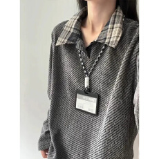 批发官图特价<b class='q'>长袖</b><b class='q'>t</b><b class='q'>恤</b>打底衫<b class='q'>男</b>女薄款秋季新款粗织条纹宽松POLO领上衣