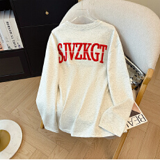 批发实拍220克曼巴棉<b class='q'>长袖</b><b class='q'>t</b><b class='q'>恤</b>打底衫<b class='q'>男</b>女薄秋季新款刺绣花宽松圆领上衣