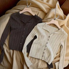 批发官图特价安迪绒长袖毛衣女装<b class='q'>秋</b>冬新款纯色翻领开衫外套保暖针织衫