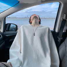 批发官图230克原版长袖<b class='q'>t</b><b class='q'>恤</b>打底衫男女薄款潮秋季提花中长宽松V领上衣