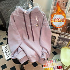 批发实拍特价华棉复合400克卫衣女秋冬刺绣加绒加厚保暖上衣大码<b class='q'>女装</b>