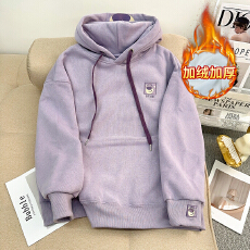 批发实拍特价华棉复合400克卫衣女秋冬刺绣加绒加厚保暖上衣大码<b class='q'>女装</b>