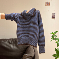 批发绵羊绒针织衫设计感打底上衣女秋冬潮刺绣花圆领保暖毛衣