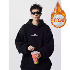 批发官图特价卫衣男女装加绒<b class='q'>情侣</b><b class='q'>潮牌</b>设计感秋冬新款刺绣宽松保暖上衣