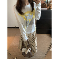 批发实拍特价<b class='q'>长袖</b>t恤打底衫女装薄款春秋新款卡通刺绣花圆领韩版上衣