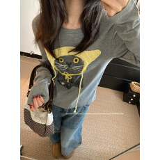 批发实拍特价<b class='q'>长袖</b>t恤打底衫女装薄款春秋新款卡通刺绣花圆领韩版上衣