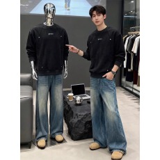 批发官图特价薄款卫衣男女情侣装春秋潮牌<b class='q'>新款</b>宽松美式铆钉刺绣花上衣