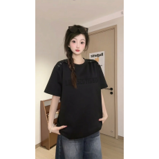 官图特价曼巴棉220克短袖t恤潮牌男女情侣装夏季新款宽松圆领上衣