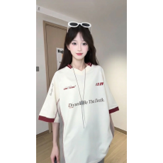 批发潮牌短袖<b class='q'>t</b><b class='q'>恤</b>男女情侣装夏季薄新款韩系宽松插色圆领上衣