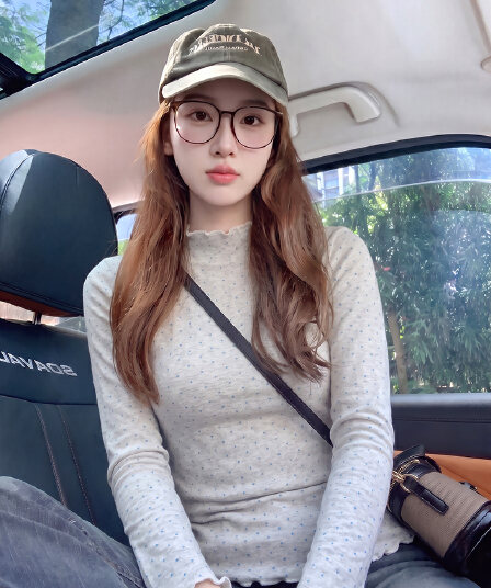순면 리브 긴팔 티셔츠 기본 셔츠 여성 의류 도트 무늬 프릴 봄 가을 새로운 터틀넥 맨위