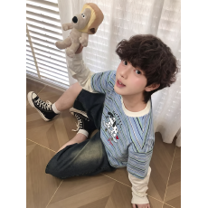批发官图特价大码女装200斤长袖<b class='q'>t</b><b class='q'>恤</b>男情侣春秋新款条纹假两件圆领上衣