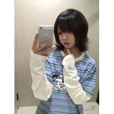批发官图特价大码女装200斤长袖<b class='q'>t</b><b class='q'>恤</b>男情侣春秋新款条纹假两件圆领上衣