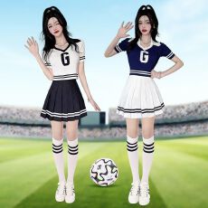 批发学院风团体演出服韩版啦啦队<b class='q'>服装</b>女啦啦操套装女团舞蹈爵士表演服