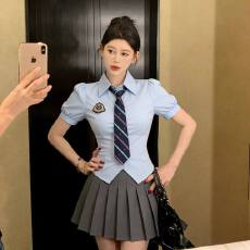 批发足疗会所减龄职业jk制<b class='q'>服</b>短裙套装女性感spa足浴按摩技师工作<b class='q'>服</b>夏