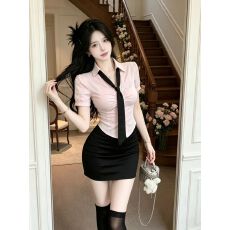 批发性感气质职业空姐制服衬衫套装女足疗养生按摩柔式足浴技师工作服
