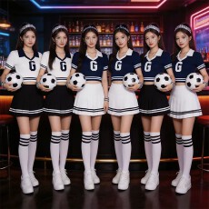 批发成人啦啦队演出服足球宝贝拉拉队套装学生运动会女团爵士舞表演服