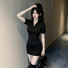 批发夜总店性感连衣裙减龄2026新款女spa足浴技师工作服酒店气质套装