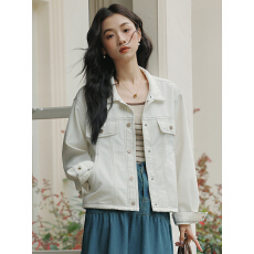 批发设计感明线工装牛仔<b class='q'>外套</b>女2026春季新款韩系宽松休闲百搭夹克<b class='q'>上衣</b>