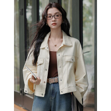 批发<b class='q'>韩版</b>高级感明线<b class='q'>牛仔</b><b class='q'>外套</b>女春装2026新款宽松休闲百搭短款夹克上衣