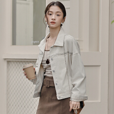 批发时尚刺绣<b class='q'>牛仔</b>短外套女2026春季新款宽松休闲小个子巨好看夹克上衣