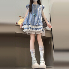 批发可爱娃娃裙蛋糕花苞裙少<b class='q'>女</b>日系萌连衣裙在逃公主裙蕾丝花边仙<b class='q'>女</b>裙