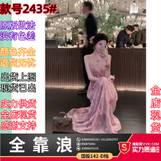 批发Sun雅乔富贵花初夏新款烫钻网纱拼接金线绣花晕染无袖<b class='q'>连衣裙</b>