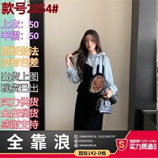 批发鹿阿姨卓叔叔柔夜韵兰法式<b class='q'>假两件</b>丝绒套装女秋千金礼服小洋装