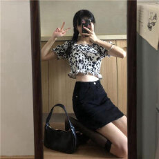 批发潮流百搭a字直筒牛仔半身裙女夏季新款<b class='q'>大码</b>显瘦休闲高腰包臀短裙