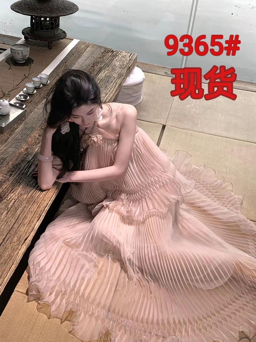 하나부터 순간 매몰 요정 프랑스식 낭만주의 백리스 행침 목 드레스 가져 가라. 요정 가스 숄 여름 해변가 휴가