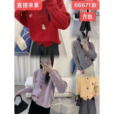 批发韩系麻花小马长袖<b class='q'>针织</b><b class='q'>开衫</b>女秋季新款休闲宽松显瘦百搭圆领外套