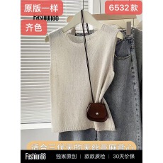 批发天丝亚麻针织吊带背心女无袖外穿上衣2026新款夏季坎肩西装内搭<b class='q'>春</b>