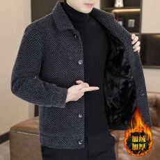 批发冬季新款毛呢大衣翻领<b class='q'>短</b>款呢子外套休闲韩版修身夹克<b class='q'>风衣</b>