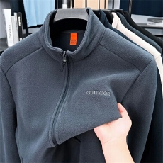 批发<b class='q'>男士</b><b class='q'>夹克</b>中年户外运动休闲<b class='q'>外套</b>摇粒绒保暖上衣爸爸装春秋冬抓绒衣