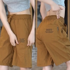 批发运动短裤女士冰丝夏季薄款高腰显瘦<b class='q'>休闲裤</b>宽松大码爆款工装五分裤