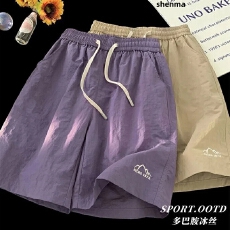 批发2026新款冰丝凉感短裤男士美式休闲五分裤夏季薄款宽松百搭运动裤